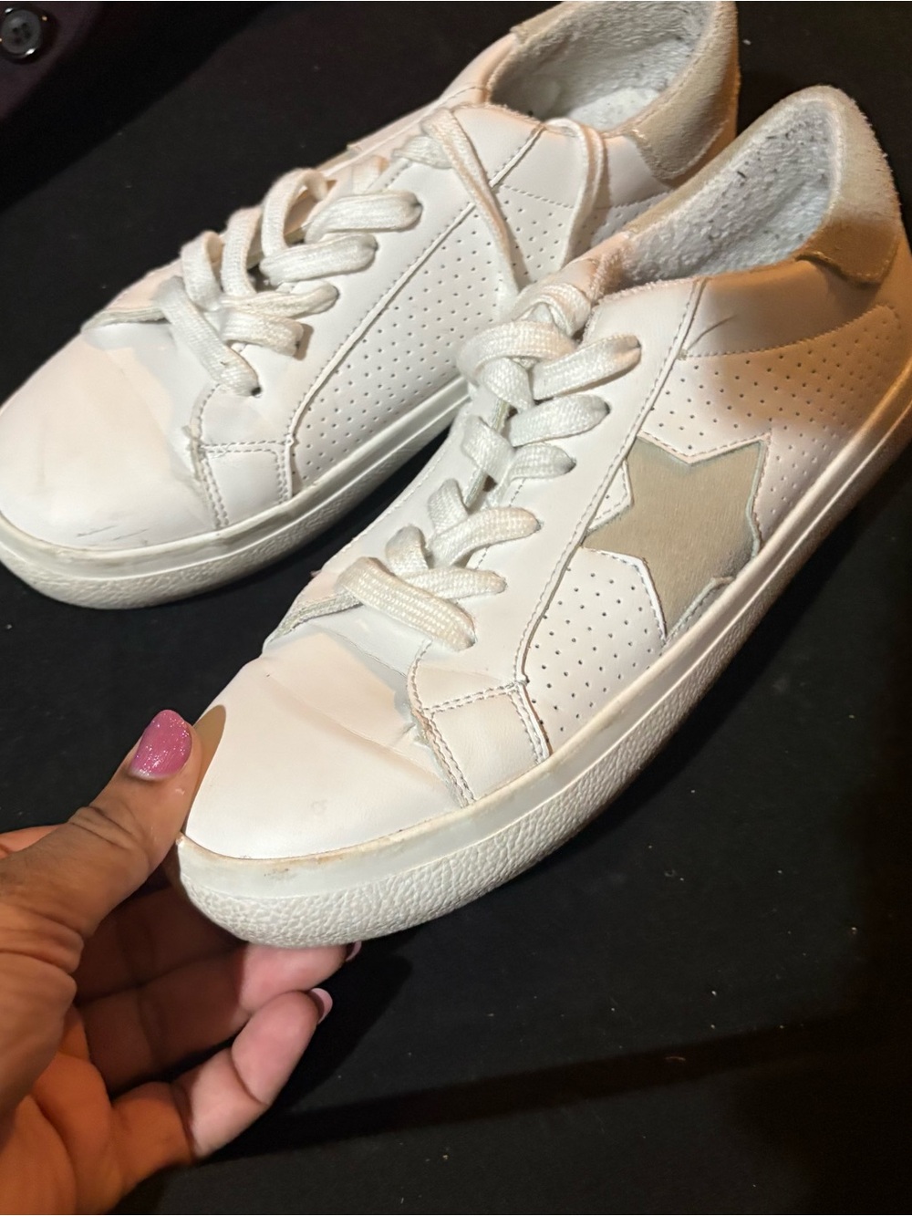 Steve Madden White Low-Top Star Sneakers